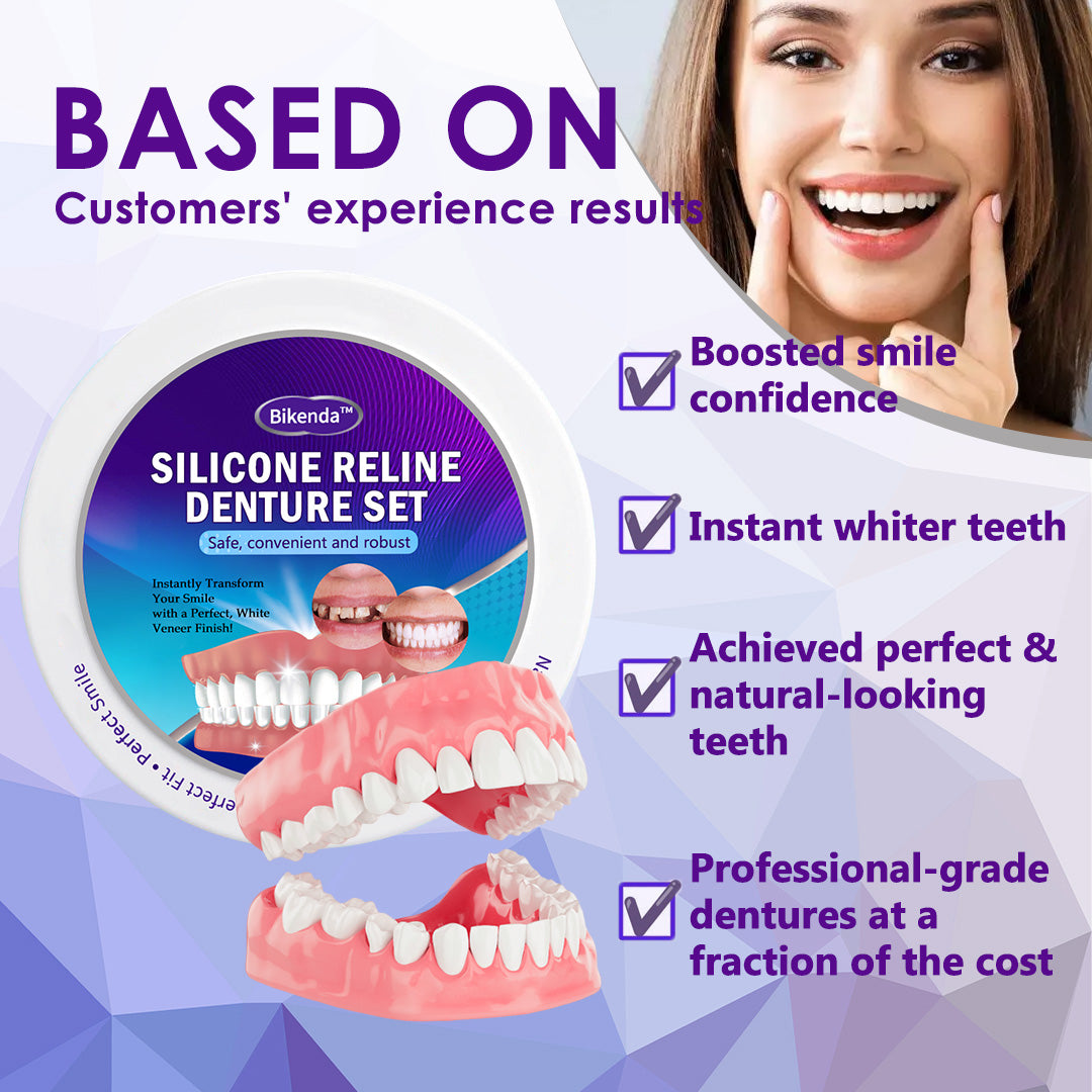Silicone Reline Denture Set (โฐ Limited Time Discount Last 30 Minutes โฐ)๐๐ข๐ค๐๐ง๐๐โข ๐
