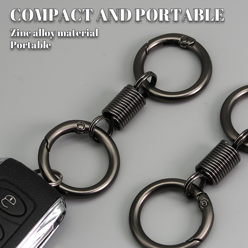 (🔥2024Last Day Promotion - 49% off)Nordic Retro Spring Double Ring Keychain
