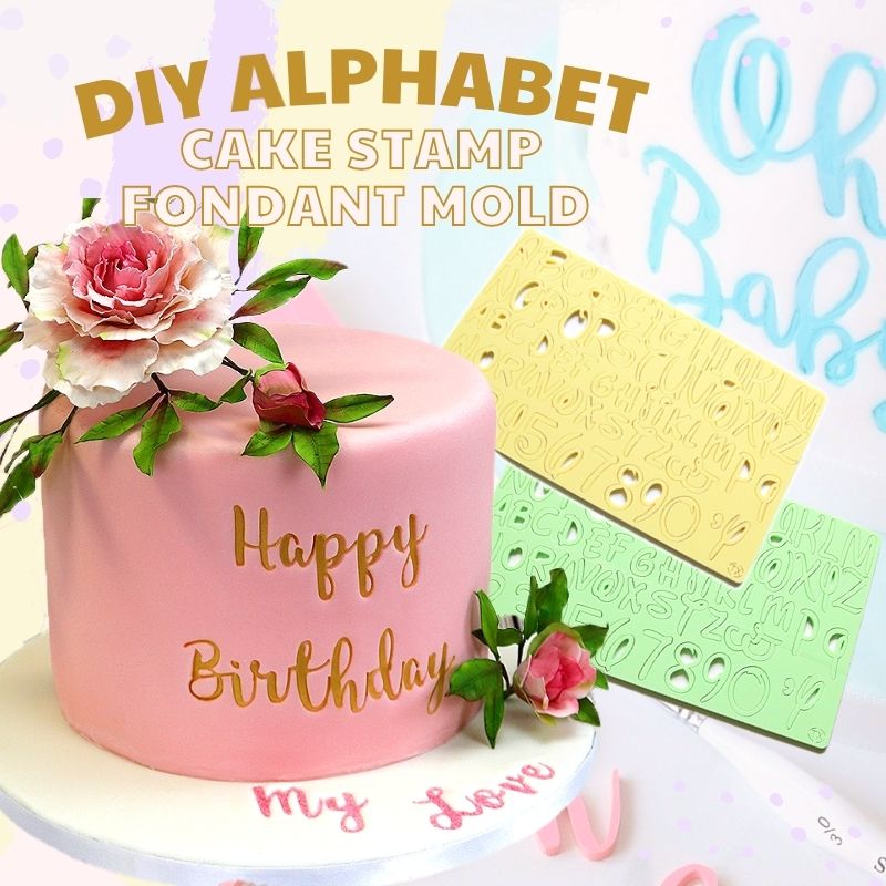 DIY Alphabet Cake Stamp Fondant Mold